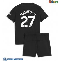 Fotballdrakt Barn Manchester City Matheus Nunes #27 Bortedraktsett 2025-26 Kortermet (+ Korte bukser)